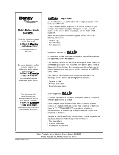 danby freezer owners manual