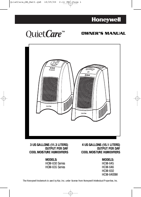 user manual humidifiers