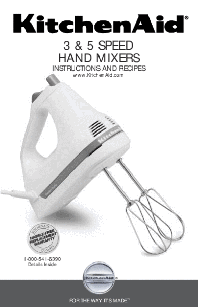 kitchenaid mixer owner manual