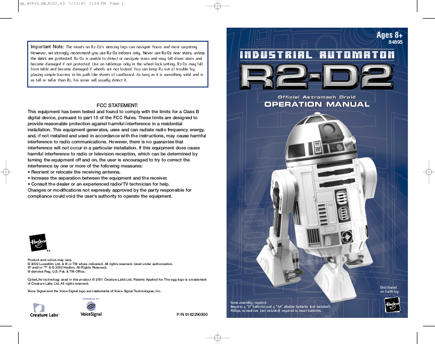 Hasbro Robotics User Manual