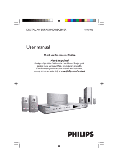 Philips Digital on Philips Digital A V Surround Receiver User Manual Htr5000