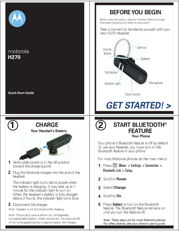 earpiece motorola manual