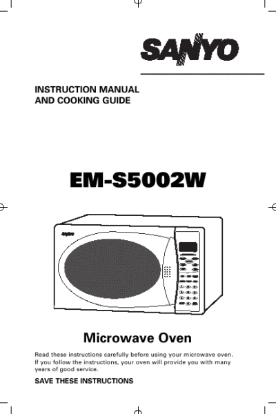 microwave instruction manuals