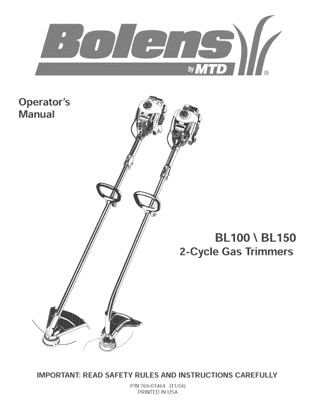 Bolens Trimmer Parts :.