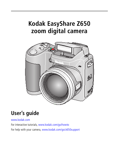 kodak easyshare z650 owners manual