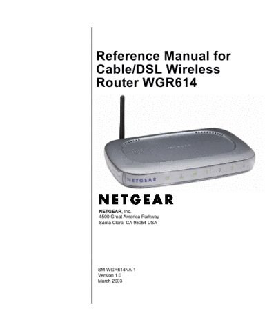netgear wgr614 router manual