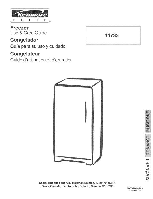 kenmore freezer user manual