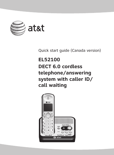 At&T El52100 Cordless Phone Manual