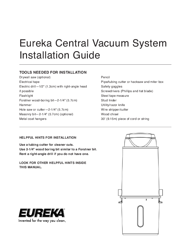 eureka vacuum cleaner  manual