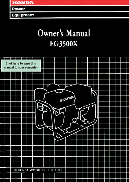 Honda eg 3500 generator manual #6