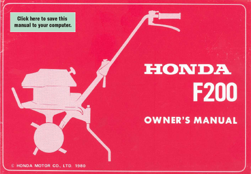 Honda f200 tiller manual #6