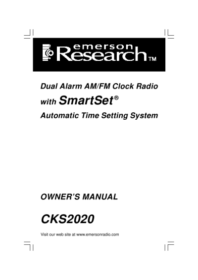 emerson research cks1862 manual