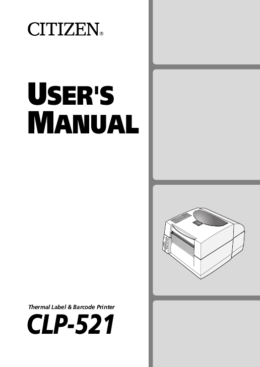 citizen printer manual