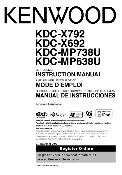 kenwoood online owner manuals