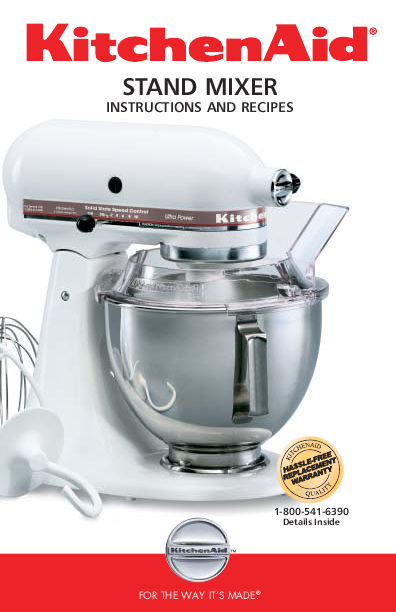 kitchenaide appliances on Kitchenaid Appliances Stand Mixer Instructions   Manualsonline Com