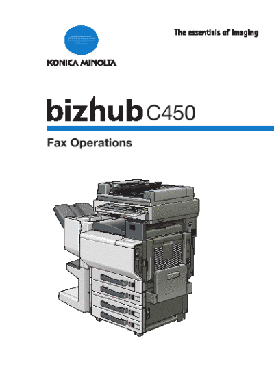 Konica Minolta Support on Copier Fax Operations C450 For Konica Minolta C450 All In One Printer