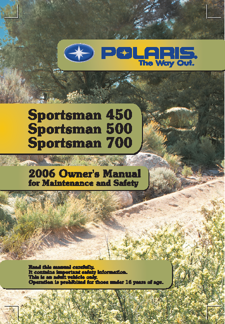 2003 polaris sportsman 700 owners manual