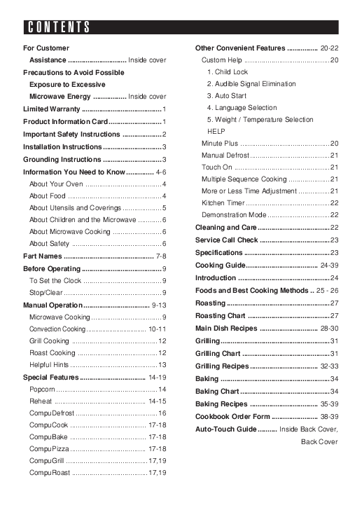 sharp microwave convection oven owner manual