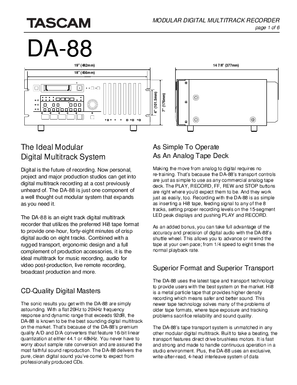 Modular Digital Multitrack