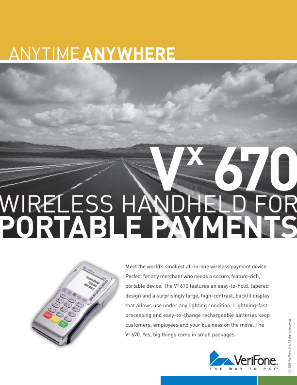 portable credit card machine. VeriFone Wireless Credit Card