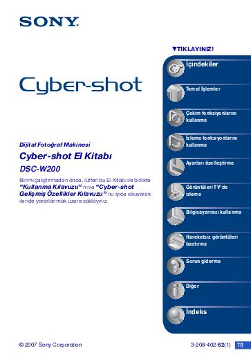 sony cybershot dscw200 manual