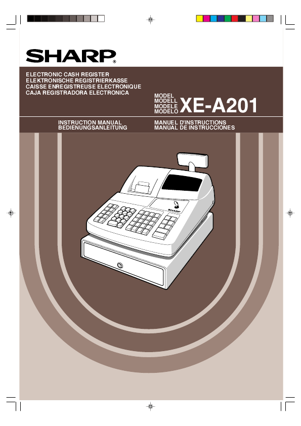 Sharp Xe A102 Instruction Manual