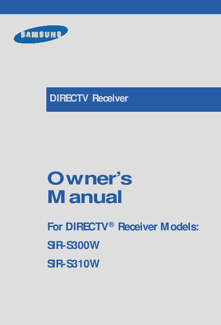 direct tv receiver manuals