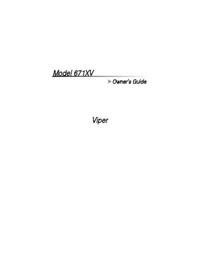 Viper 300 Esp Alarm Manual