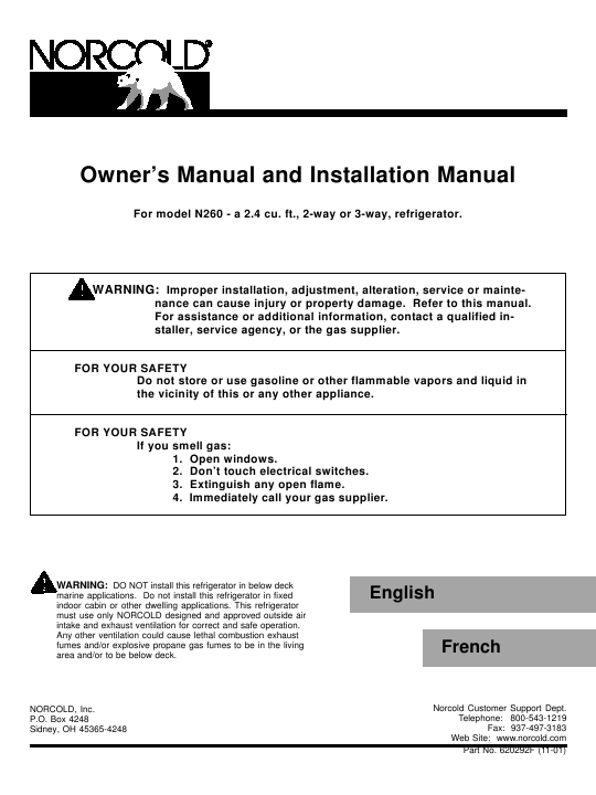 kenmore manual refrigerator