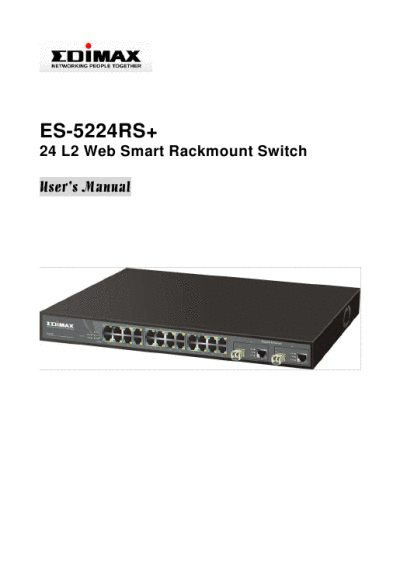 Cooking Appliances on Edimax Technology User S Manual 24 L2 Web Smart Rackmount Switch Es