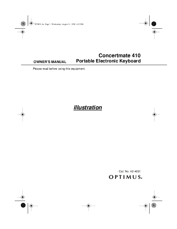 Optimus Md 1150 Manual