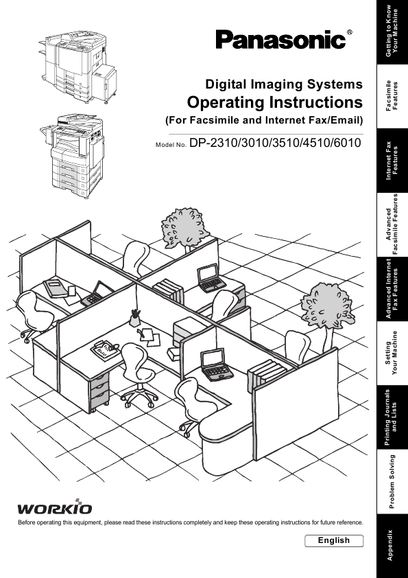 Panasonic Facsimile and Internet Fax/Email Operating Instructions Type:MANUAL