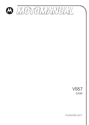 motorola cell phone manual v557