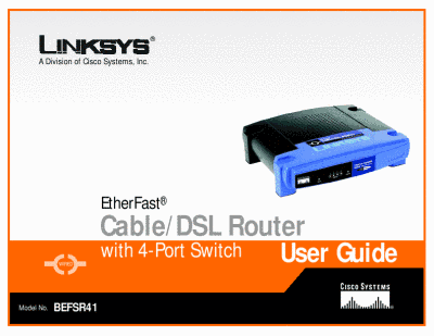 router befsr41 user manual