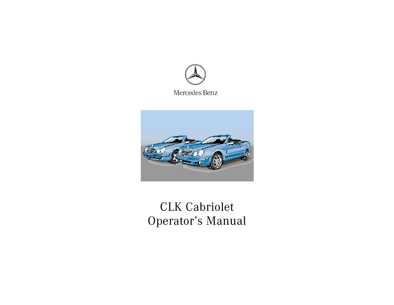 Mercedes clk convertible manual #1