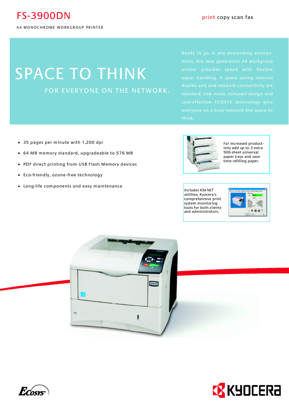 Additional Kyocera FS-3900DN Printer Literature