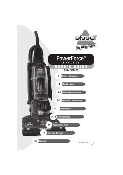 Bissell Quickwash 1950 User Manual