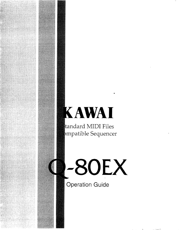 Kawai America Corporation Q-80EX Standard MIDI Files Compatible Sequencer 