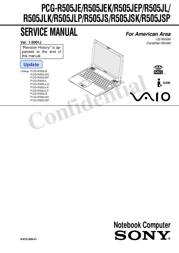 Sony Notebook Computer Service Manual