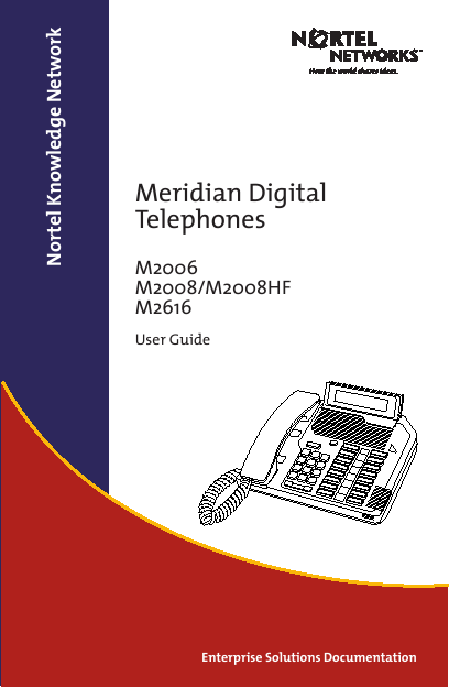 Meridian 2616 Telephone Manual