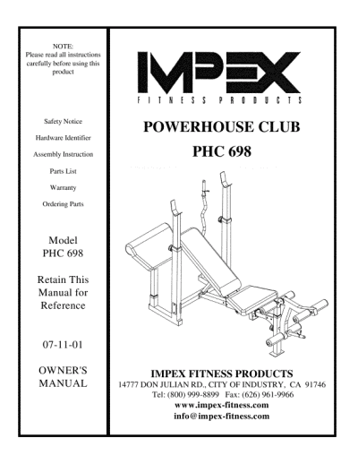 Impex Home Gym