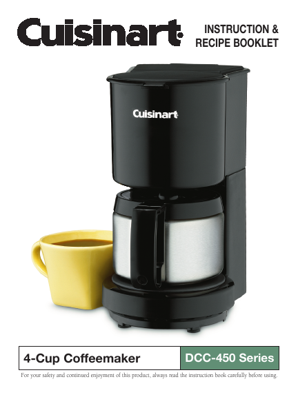 cuisinart 4 cup coffee maker manual