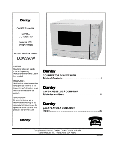 Countertop Dishwasher on Danby Products Countertop Dishwasher Manual Ddw396w   Manualsonline
