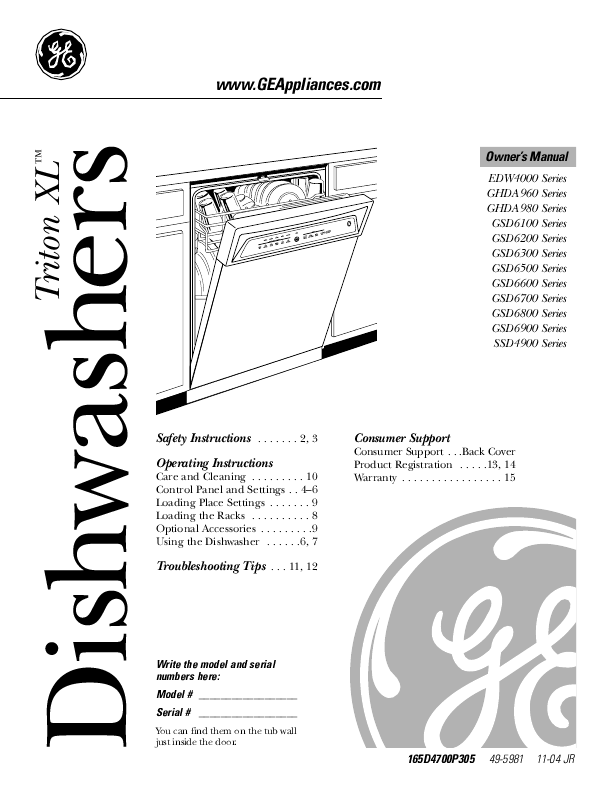 also GE Dryer Belt Repair Diagram furthermore GE Nautilus Dishwasher ...
