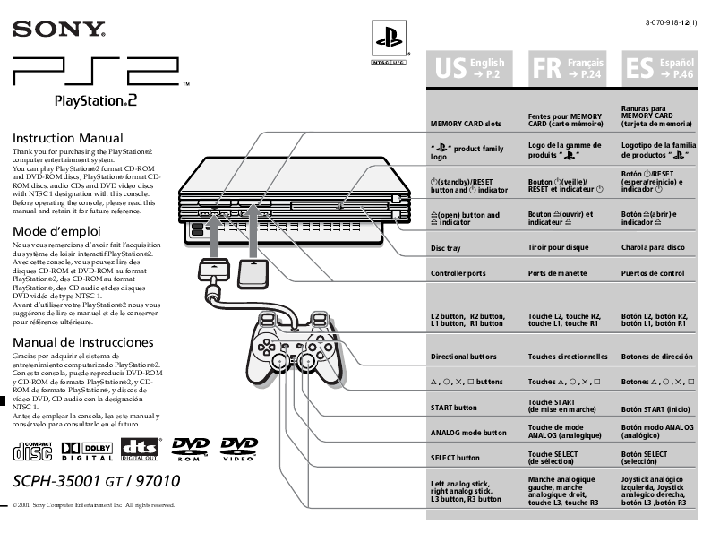 play station 2 manual