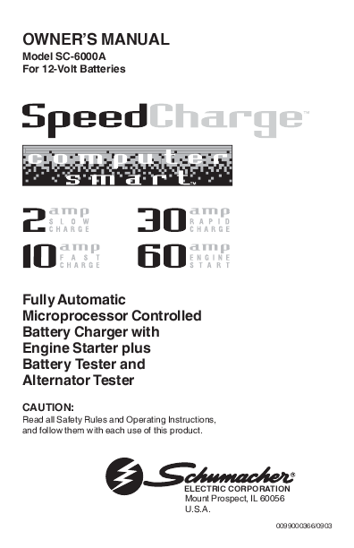 schumacher se 60 battery charger manual