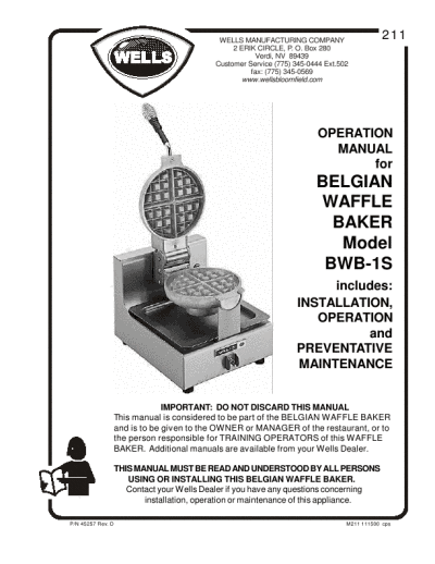 belgian waffle maker. Wells Belgian Waffle Baker