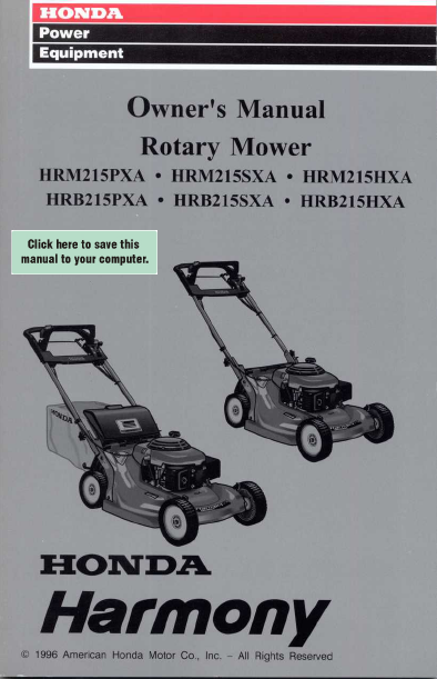 Honda mower manuals online #2