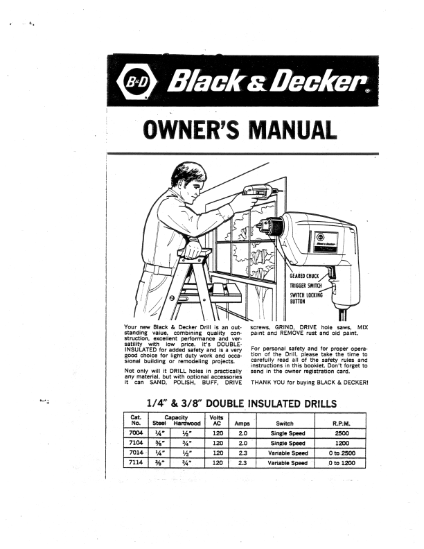 Black And Decker Dr200 Drill Manual