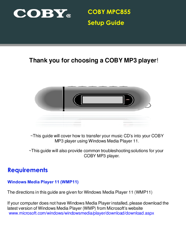 digital mp3 player manual